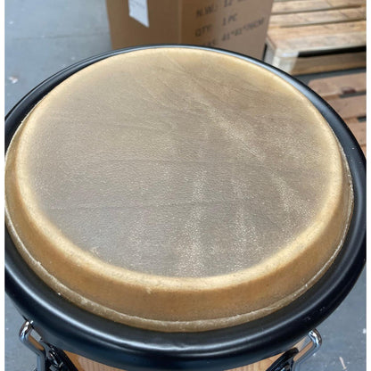 Par De Congas Com Suporte Pele Animal Sonata 10,5 11,5 Nat Creme