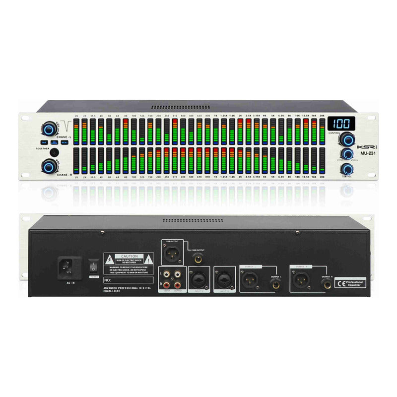Equalizador Digital Dsp 31 Espectro Profissional Ksr 231 Si 110v