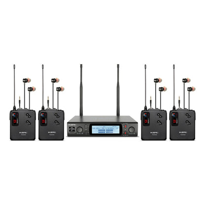 Monitor De Palco Quadruplo Ponto Sem Fio In Ear Ksr Psm400-4 Preto