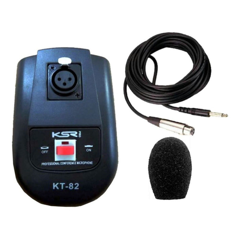 Microfone Profissional Ksr Kt82 Mesa Gooseneck 4m Áudio Claro Padrão