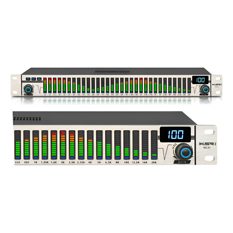 Equalizador Digital Analizador Espectro Ksr Mu31 Si Compact Prata - 110v