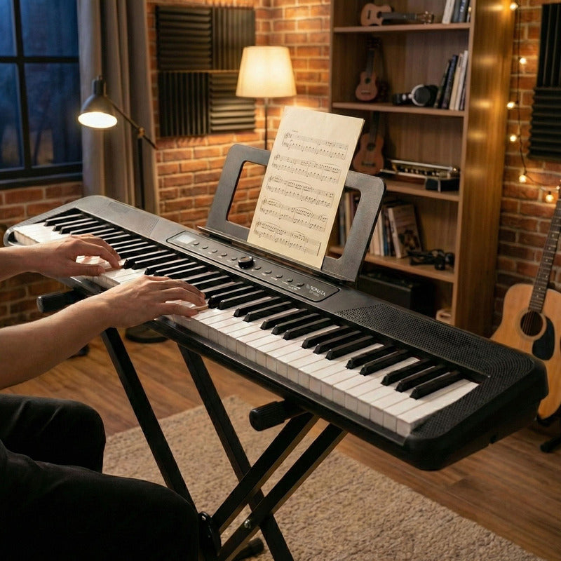 Piano Digital 88 Teclas 400 Estilo Sonata Sp1000 Estante Q2x Preto 127/220v