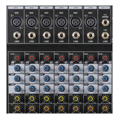 Mesa De Som 12 Canais Asx Com Equalizador Efeito Interface