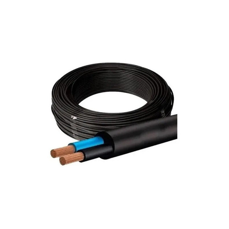 Fio Cabo Pp Extensao 2 X 1 Mm² 20 Mts + Tomadas Brindes  Preto