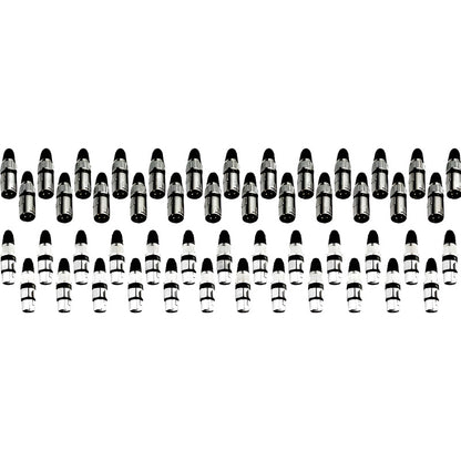 Kit 50 Plug Xlr Macho E Femea Cannon Ksr Pro Microfone Dmx 25.macho-25.femea