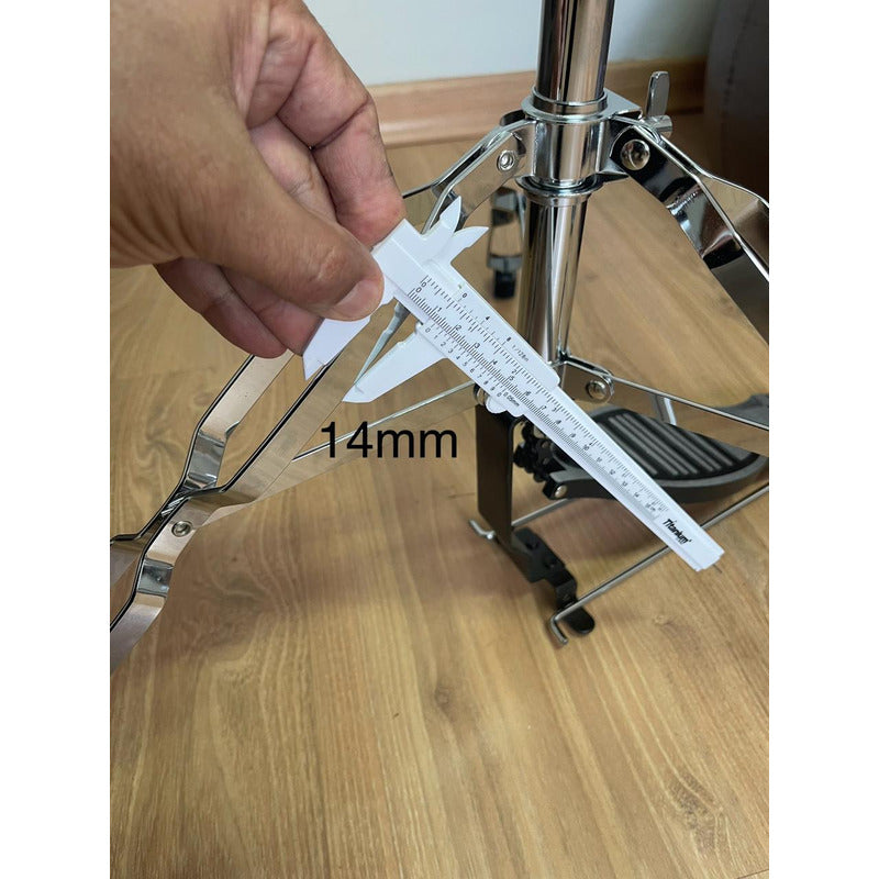 Maquina Chimbal Estante Hi Hat Pratos Bateria Sonata H22h Prateado
