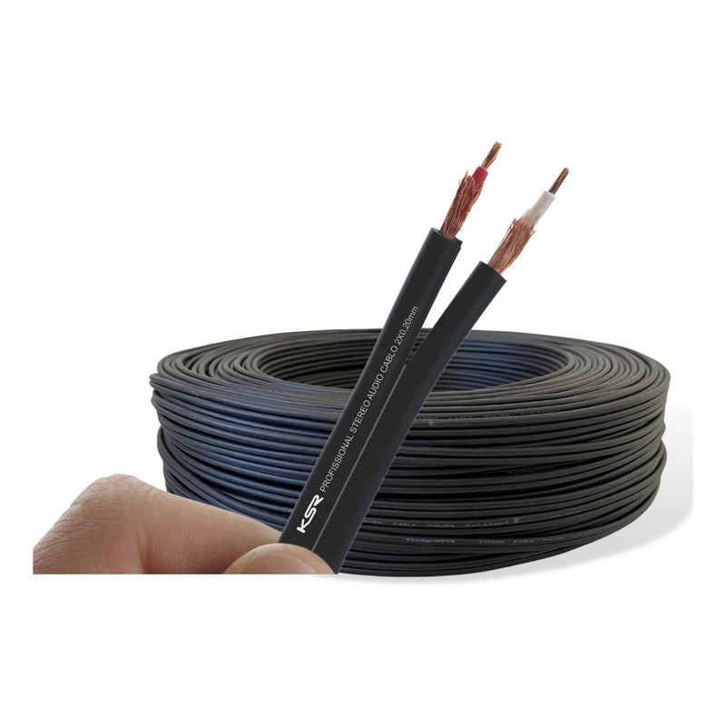 200 Mts Fio Phillips Audio Estereo C/ Malha 2x0,20mm Ksr P20
