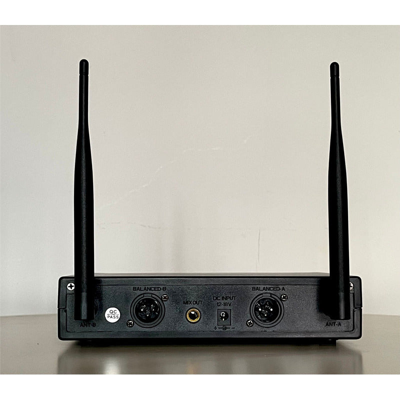 Microfone Sem Fio Duplo Profissional Recarregável Ksr Kt6m Preto