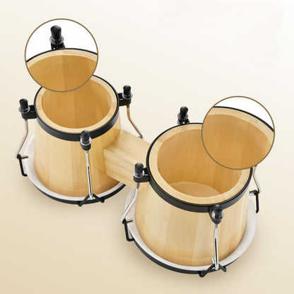 Bongo Percussão Profissional 6 E 7 Pele Animal E Bag Sonata
