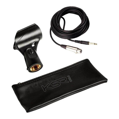 3 Microfone Instrumento Ksr Km57 Cabo Cachimbo Bag Sm57 Preto