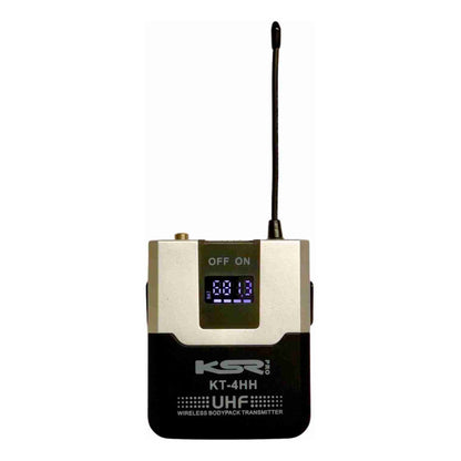 Microfone Sem Fio Quadruplo Ksr Pro Kt4h Head 80 Canais Preto