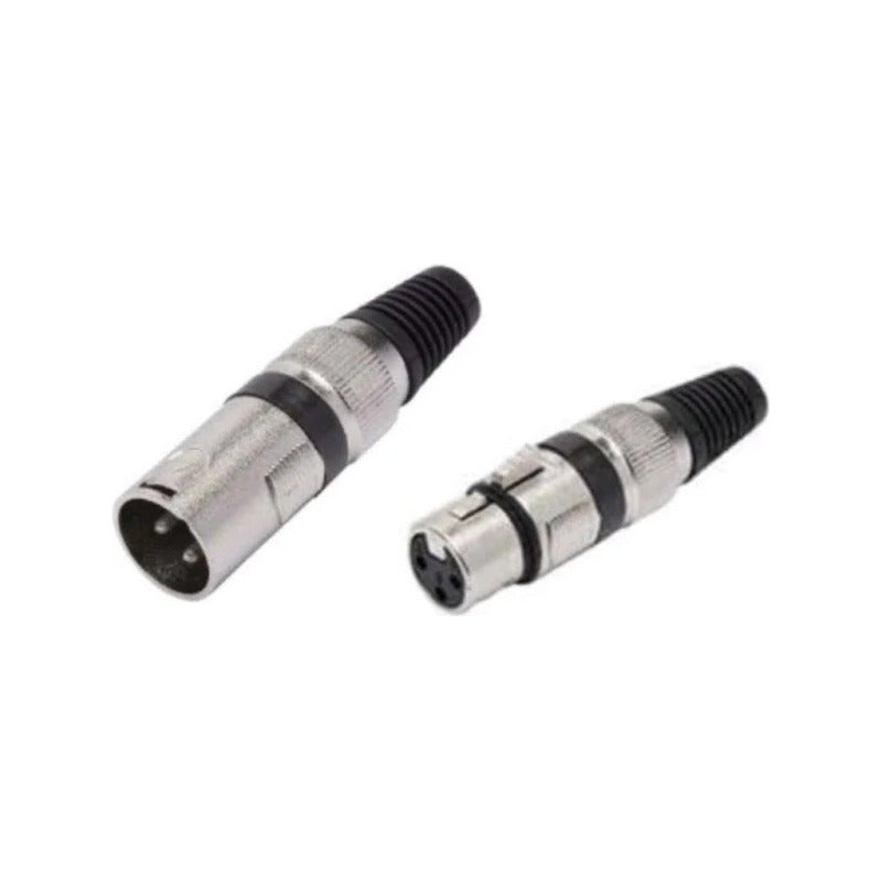 Kit 50 Plug Xlr Macho E Femea Cannon Ksr Pro Microfone Dmx 25.macho-25.femea