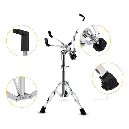 Kit 4 Estante De Prato Girafa Reta Caixa Maquina De Chimbal Prateado