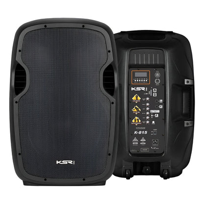 Caixa De Som Ativa Ksr Pro K-815 Bluetooth Woofer/tweeter 500w Preto 127/220v