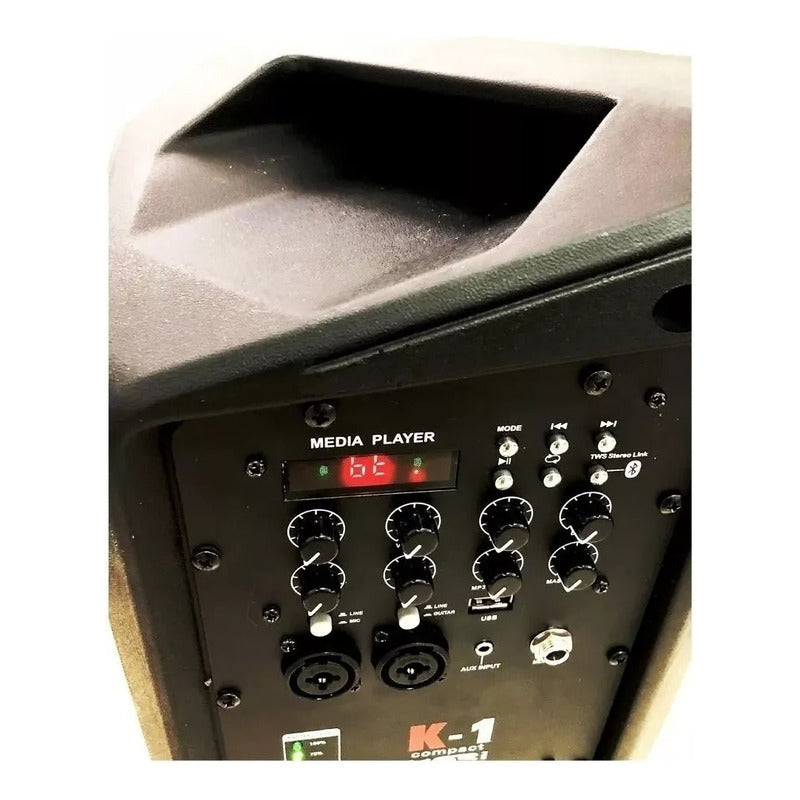 Kit Barzinho 2 Caixas Ksr K1 Compact + Mesa De Som 6 Canais Preto Bivolt