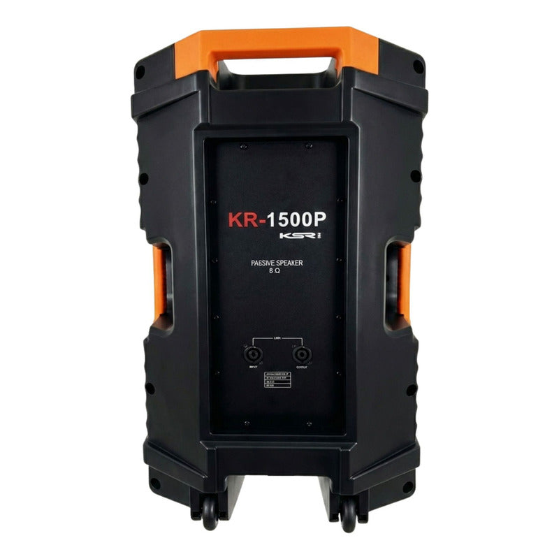 Caixa Som 15 Ativa + Passiva 1500w Ksr Pro Kr1500 Par Tripe Preto 127/220v