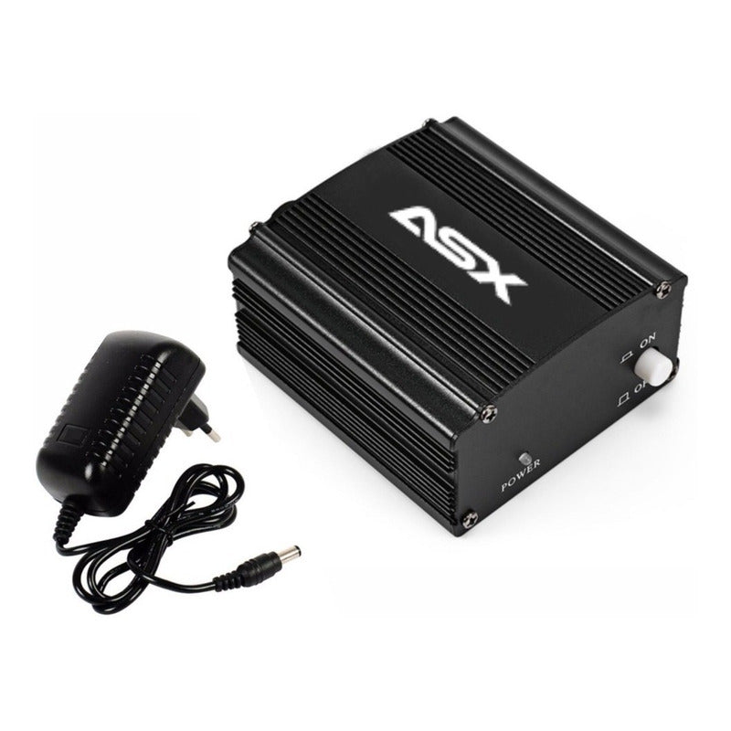 Phantom Power Asx Pro Fantom 48v + Fonte + Cabo Xlr - 220v 220v