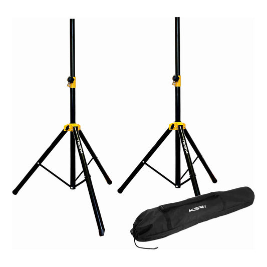 2 Tripe Kf Caixa Ativa Ksr Pro Pedestal C/2 Estágios Com Bag Preto