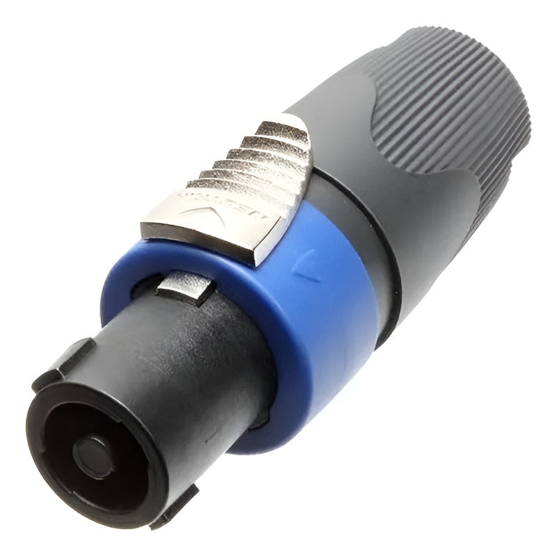 24 Plug Speakon 12 Macho E 12 Femea Metal Ksr Pro Neutrik Preto Com Azul
