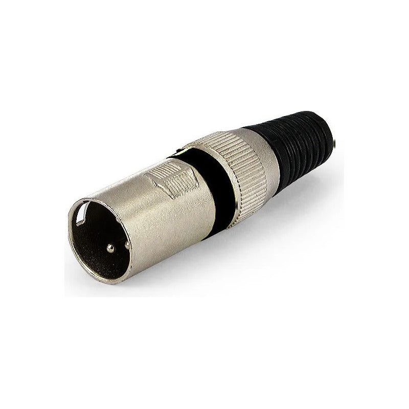 Kit 5 Plug Xlr Macho Canon Ksr Pro Microfone Dmx Niquel