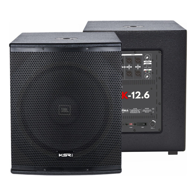 Sub Ativo 12  Ksr Pro 600w Rms K-12.6a Woofer Jbl Limiter + Preto Bivolt