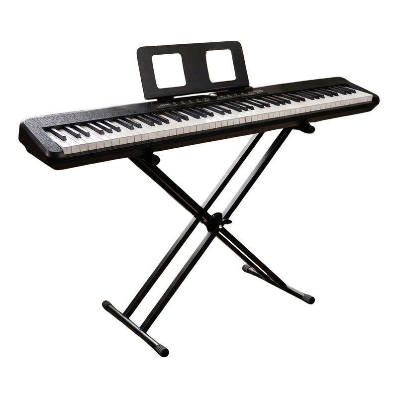 Piano Digital 88 Teclas 400 Estilo Sonata Sp1000 Estante Q2x Preto 127/220v