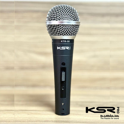 Kit 5 Microfones Dinâmicos Com Fio Ksr Pro Ktr58-5 Preto Cardioide