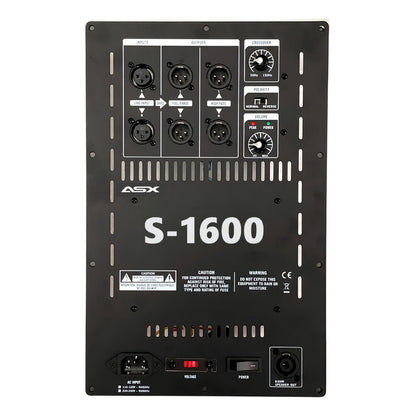 Amplificador Para Sub Ativador 1600w Classe D Asx Pro Audio Cor Preto Potência De Saída Rms 1600 W Bi-volt Chave