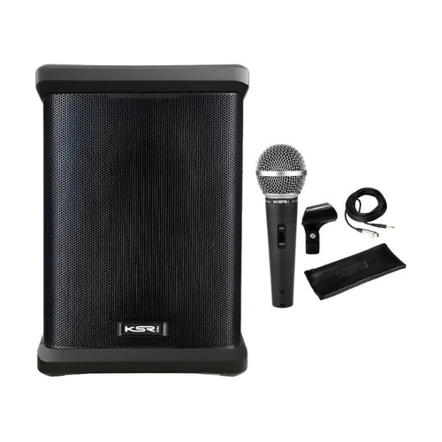Caixa Ativa K1 Compact Monitor Portatil Ksr 250w + Microfone Preto 127/220v