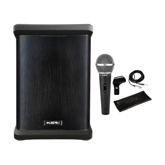 Caixa Ativa K1 Compact Monitor Portatil Ksr 250w + Microfone Preto 127/220v