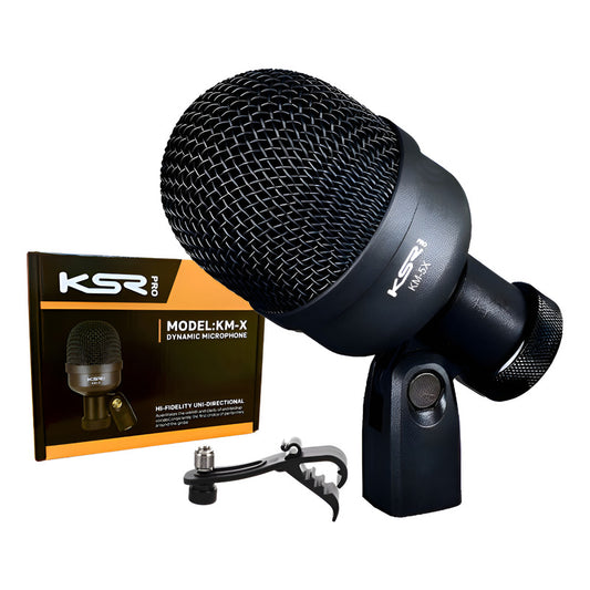 Microfone Para Bumbo Surdo Percussão Tambores Ksr Pro Kmx Preto