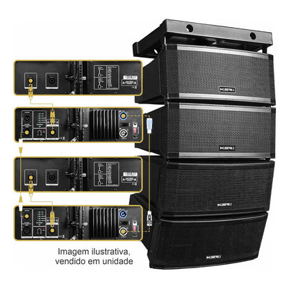Caixa De Som Line Array Passiva Ksr Pro 2x6,5 + 2xti 480w V6 Preto Passivo