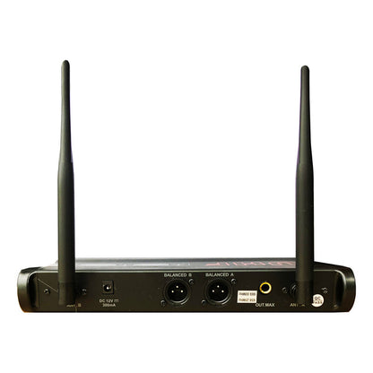 Microfone Sem Fio Branco Duplo Mao Ksr Pro 3000 Uhf Metal Branco