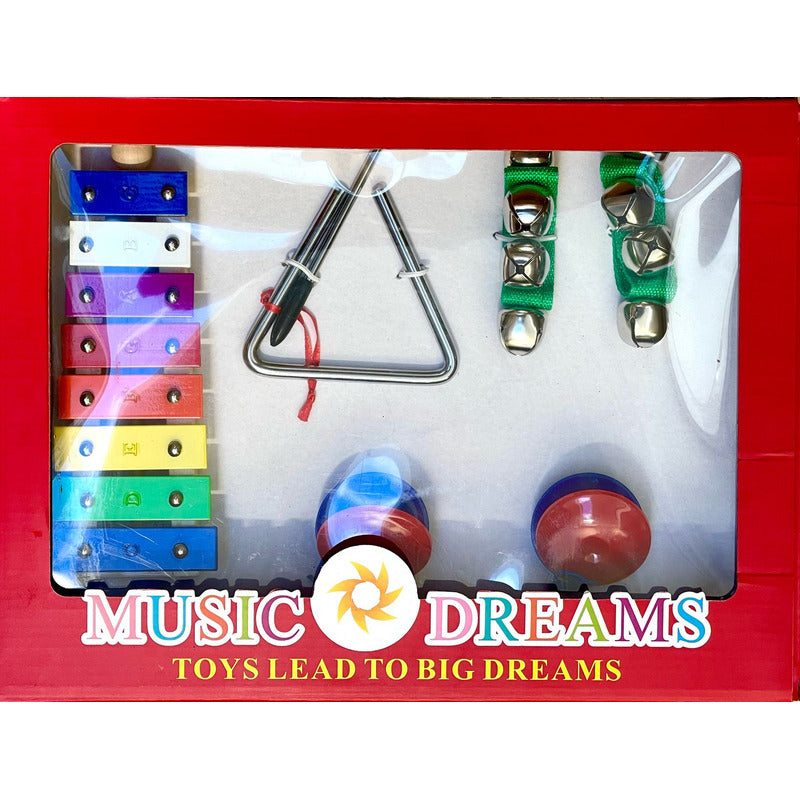 Bandinha Rítmica Musicalização Infantil 6 Pçs Com Metalofone