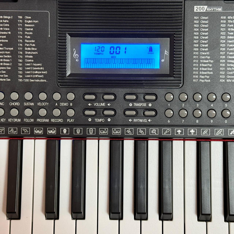 Teclado Musical Sensitivo 5/8 61 Teclas Sonata Sk8000 127/220v Preto