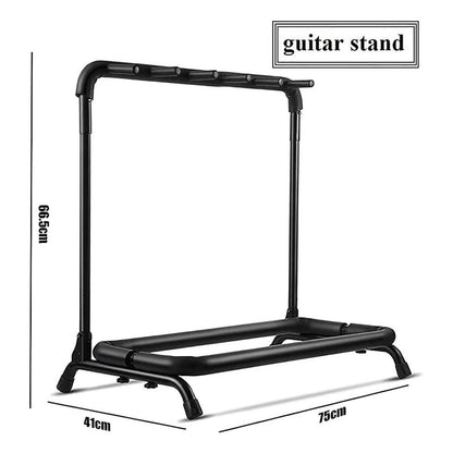 Estante 5 Guitarra Violao Baixo Mellody Dobrável J75 Loja Preta Cor Preta