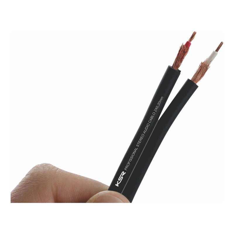 200 Mts Fio Phillips Audio Estereo C/ Malha 2x0,20mm Ksr P20