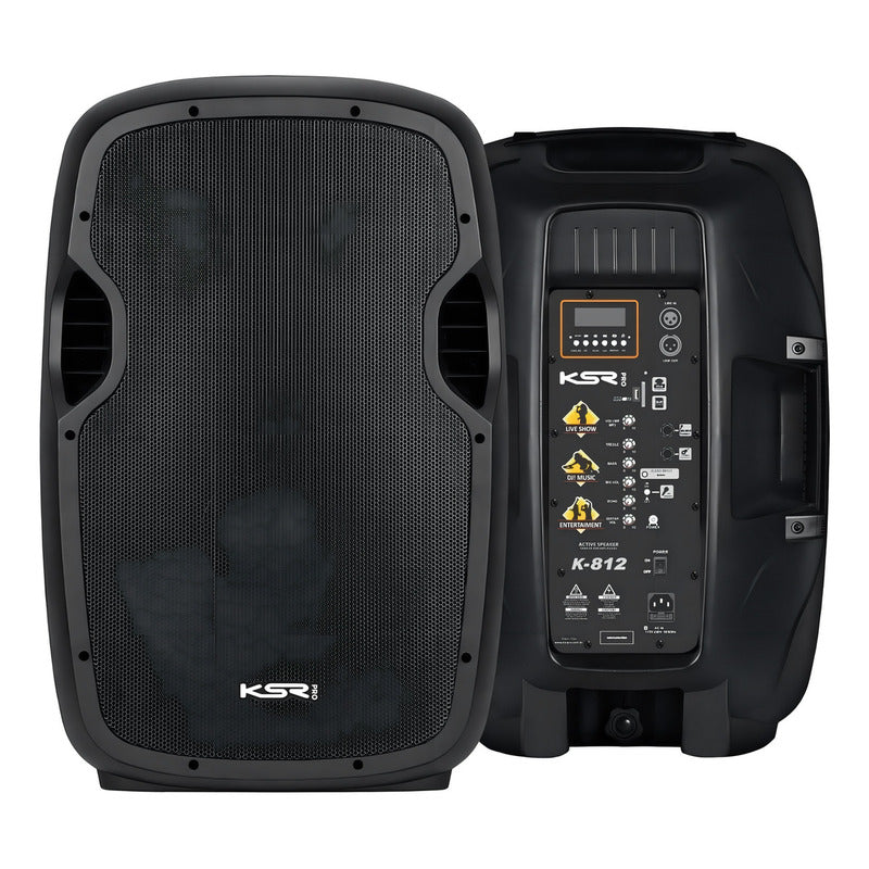 Alto-falante Ksr Pro K-812 Com Bluetooth, Rádio, Controle Remoto Preto 127/220v