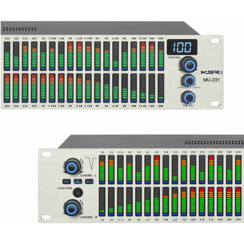 Equalizador Digital Dsp 31 Espectro Profissional Ksr 231 Si 110v