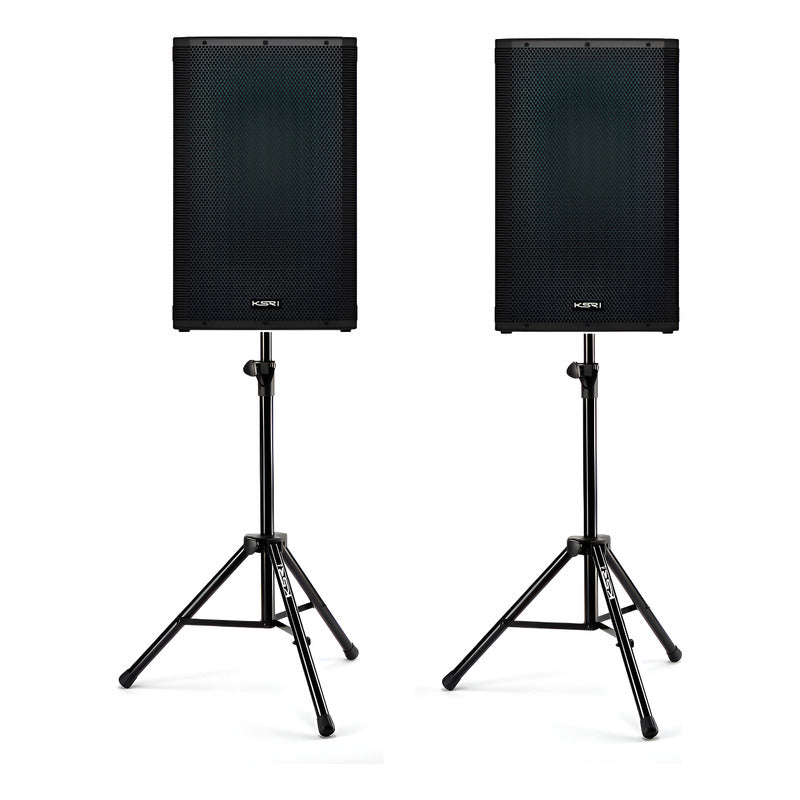 2 Caixa Ativa 15 K1 1000w Ksr  Bluetooth + Tripe  Preto 127/220v