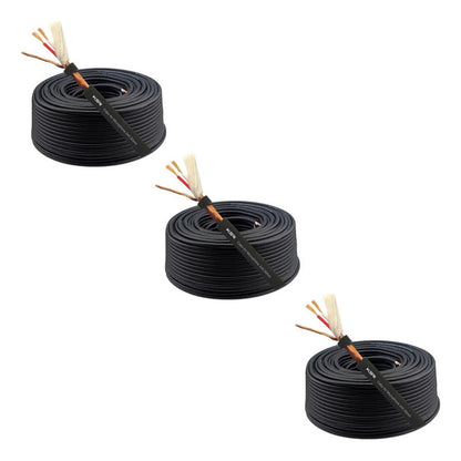 Kit 3 Rolo Fio Balanceado Estereo Mic Dmx 300 Metros Ksr S30