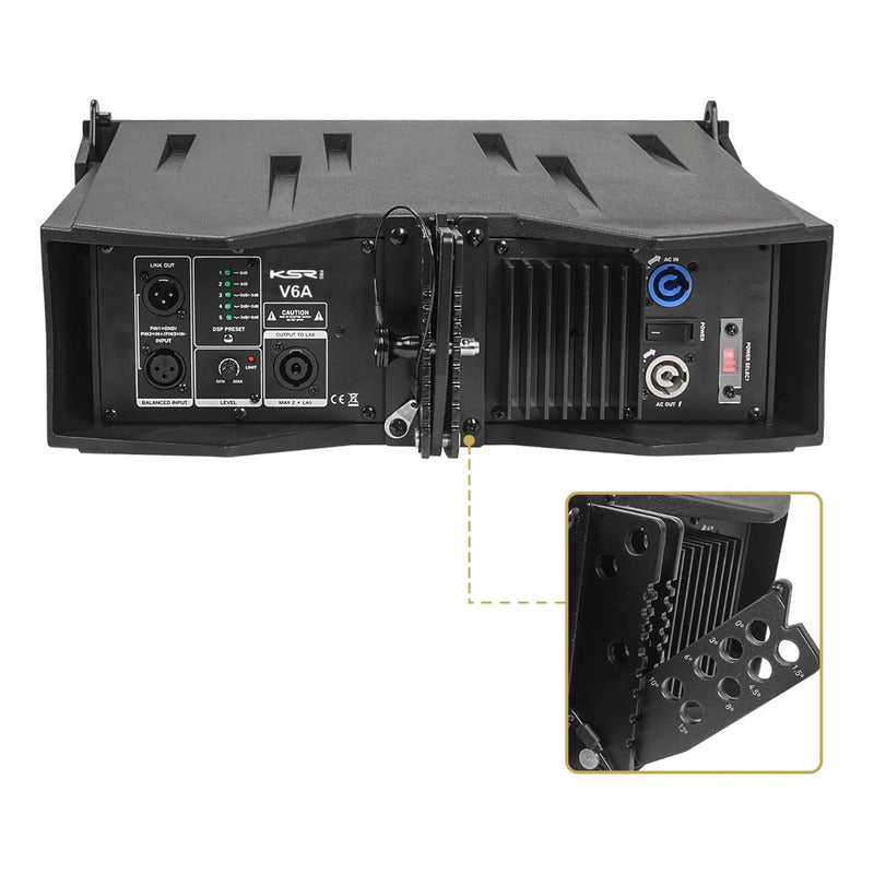 Caixa De Som Line Array Ativo Ksr Pro 1920w Rms 4 Celulas V6 Preto 127/220v