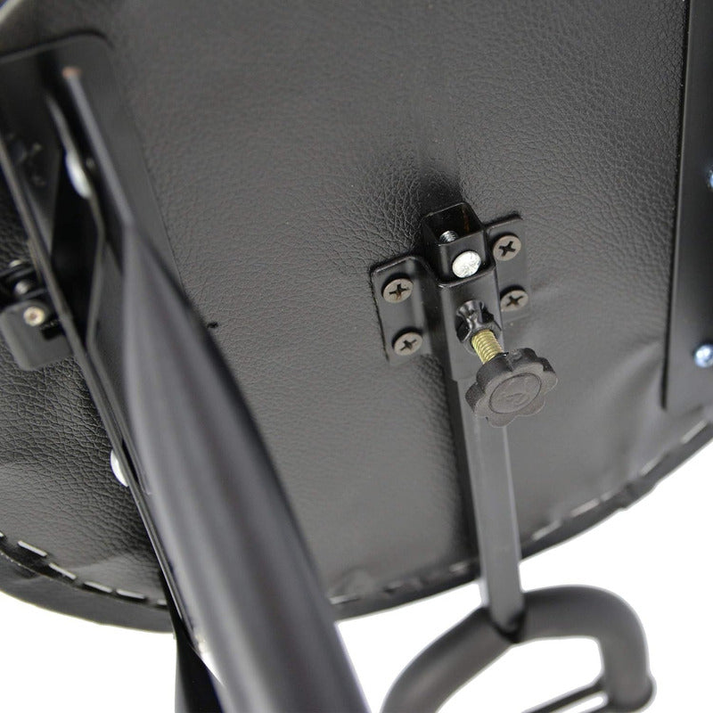 Banco Com Suporte Tocar Violão Guitarra Couro Sintético Ma81 Preto