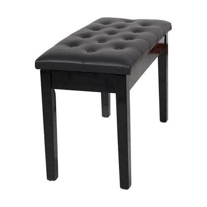Banco Para Piano Sonata Doubleblack Madeira E Couro B-111t Preto