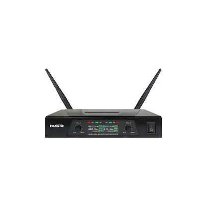Microfone S/ Fio Duplo Ksr Uhf Mão Transmissor - Loja Preto