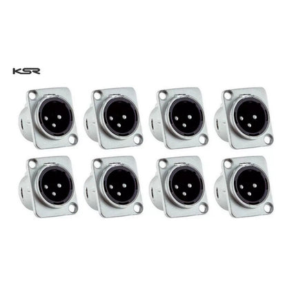 Kit 8 Plug Xlr Macho Painel Canon Ksr Pro Para Medusa