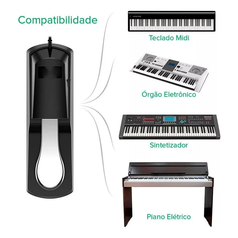 Pedal Sustain Mellody Tb100 Piano Casio Yamaha Korg Roland