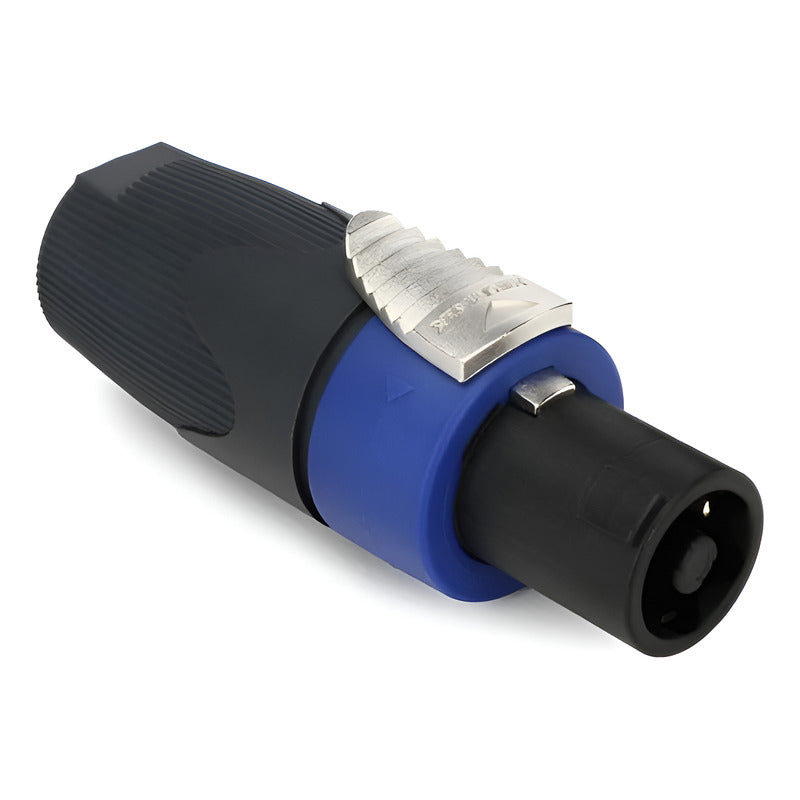 8 Plug Speakon Macho Ksr Pro 4 Polos Tipo Neutrik Sto Angelo Preto Com Azul Preto Com Azul