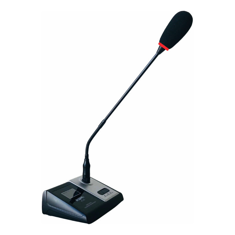 Microfone Gooseneck Sem Fio Quadruplo Ksr Multi Canais Kt4c Preto