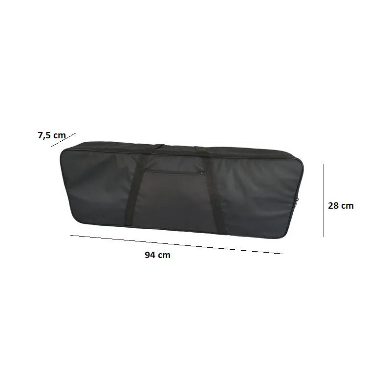 Capa P/ Teclado Casio Linha Cts 61 Teclas Preto Com Alças Preto
